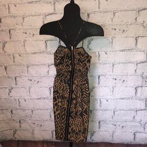 hello miss animal print slip dress